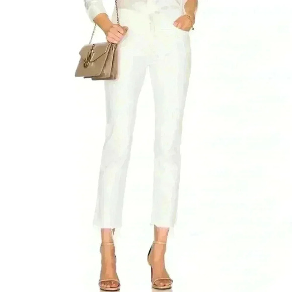 MOTHER Denim The Rascal Ankle Snippet Skinny Jeans Size 25  Whipping the Cream - Picture 1 of 11